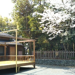 御前崎市　神社　春祭り 巫女舞舞台組立　2017春