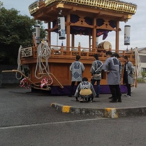 駒形神社　秋季祭典用舞台の組み立て　２０２３