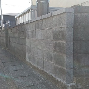 御前崎市　Ｓ様邸　コンクリートブロック塀の修理工事